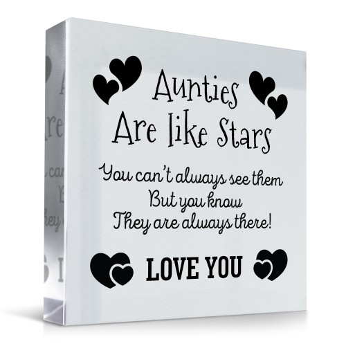 Gift For Auntie For Birthday Christmas Acrylic Plaque