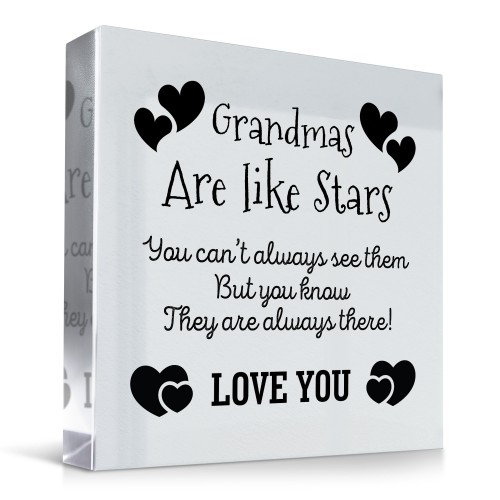 Beautiful Gift For Grandma Heart Plaque Grandma Are Like Stars
