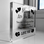 Beautiful Gift For Mum Heart Acrylic Plaque Mums Are Like Stars