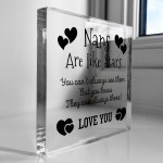 Beautiful Gift For Nan Heart Acrylic Plaque Nans Are Like Stars