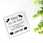 Beautiful Gift For Nan Heart Acrylic Plaque Nans Are Like Stars