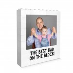 Personalised Best Dad On The Block Gift Brick Photo Block Gift