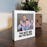 Personalised Best Dad On The Block Gift Brick Photo Block Gift