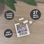 Personalised Best Dad On The Block Gift Brick Photo Block Gift
