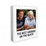 Best Grandad Gift Personalised Brick Photo Block for Grandad