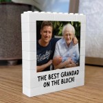Best Grandad Gift Personalised Brick Photo Block for Grandad