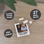 Best Grandad Gift Personalised Brick Photo Block for Grandad