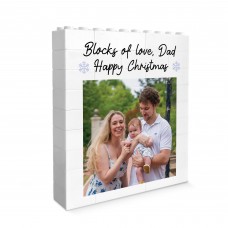 Personalised Block Of Love Dad Brick Photo Block Gift for Dad