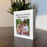 Personalised Block Of Love Grandad Photo Block Gift for Grandad