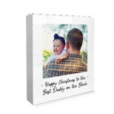 Personalised Best Daddy On The Block Gift Brick Photo Block Gift
