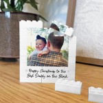 Personalised Best Daddy On The Block Gift Brick Photo Block Gift