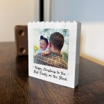 Personalised Best Daddy On The Block Gift Brick Photo Block Gift