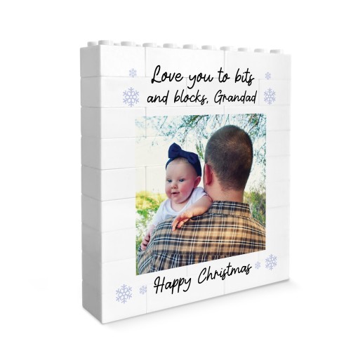 Personalised Grandad Gift For Christmas Brick Photo Block Gift Personalised Grandad Gift For Christmas Brick Photo Block Gift