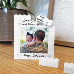 Personalised Grandad Gift For Christmas Brick Photo Block Gift Personalised Grandad Gift For Christmas Brick Photo Block Gift