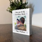 Personalised Uncle Gift For Christmas Brick Photo Block Gift