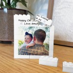 Personalised Happy Christmas Daddy Gift Brick Photo Block Gift
