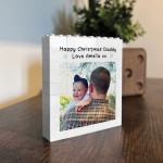 Personalised Happy Christmas Daddy Gift Brick Photo Block Gift