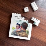 Personalised Happy Christmas Daddy Gift Brick Photo Block Gift