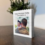 Personalised Happy Christmas Daddy Gift Brick Photo Block Gift