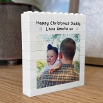 Personalised Happy Christmas Daddy Gift Brick Photo Block Gift