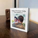 Personalised Happy Christmas Daddy Gift Brick Photo Block Gift