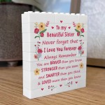 Braver Stronger Beautiful Building Block Sister Gift Birthday Braver Stronger Beautiful Building Block Sister Gift Birthday