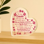 Cousin Gift For Birthday Christmas To My Cousin Plaque Thank u Cousin Gift For Birthday Christmas To My Cousin Plaque Thank u