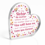 Sister Gift For Birthday Christmas To My Sister Plaque Thank You
