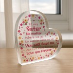 Sister Gift For Birthday Christmas To My Sister Plaque Thank You
