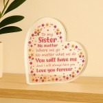 Sister Gift For Birthday Christmas To My Sister Plaque Thank You