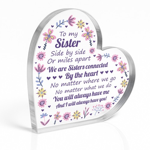 Sister Plaque For Birthday Christmas Long Distance Gift Love You