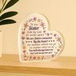 Sister Plaque For Birthday Christmas Long Distance Gift Love You