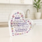 Sister Plaque For Birthday Christmas Long Distance Gift Love You