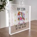 Special Auntie Plaque Auntiecorn AWESOME AUNTIE GIFT Thank You