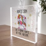 Special Auntie Plaque Auntiecorn AWESOME AUNTIE GIFT Thank You