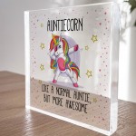 Special Auntie Plaque Auntiecorn AWESOME AUNTIE GIFT Thank You