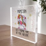 Funny Gift For Mum Acrylic Plaque Mumicorn AWESOME MUM GIFT