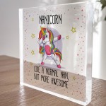 Funny Gift For Nan Acrylic Plaque Nanicorn AWESOME NAN GIFT