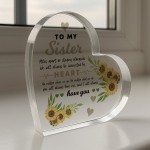 Long Distance Sister Gifts For Birthday Connected By Heart