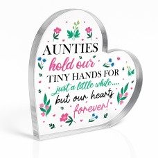 Auntie Gifts Beautiful Heart Acrylic Plaque Gifts For Auntie