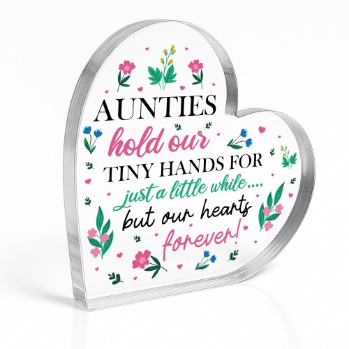 Auntie Gifts Beautiful Heart Acrylic Plaque Gifts For Auntie