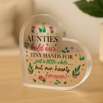Auntie Gifts Beautiful Heart Acrylic Plaque Gifts For Auntie