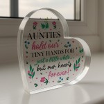 Auntie Gifts Beautiful Heart Acrylic Plaque Gifts For Auntie