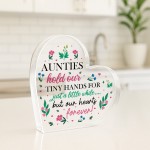 Auntie Gifts Beautiful Heart Acrylic Plaque Gifts For Auntie