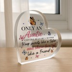 Special Auntie Gifts For Birthday Christmas Acrylic Heart