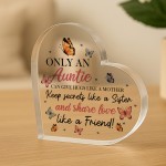 Special Auntie Gifts For Birthday Christmas Acrylic Heart