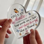 Special Auntie Gifts For Birthday Christmas Acrylic Heart