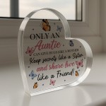 Special Auntie Gifts For Birthday Christmas Acrylic Heart