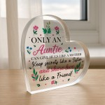 Novelty Auntie Gifts For Birthday Christmas Acrylic Heart Novelty Auntie Gifts For Birthday Christmas Acrylic Heart