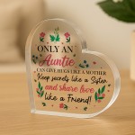 Novelty Auntie Gifts For Birthday Christmas Acrylic Heart Novelty Auntie Gifts For Birthday Christmas Acrylic Heart